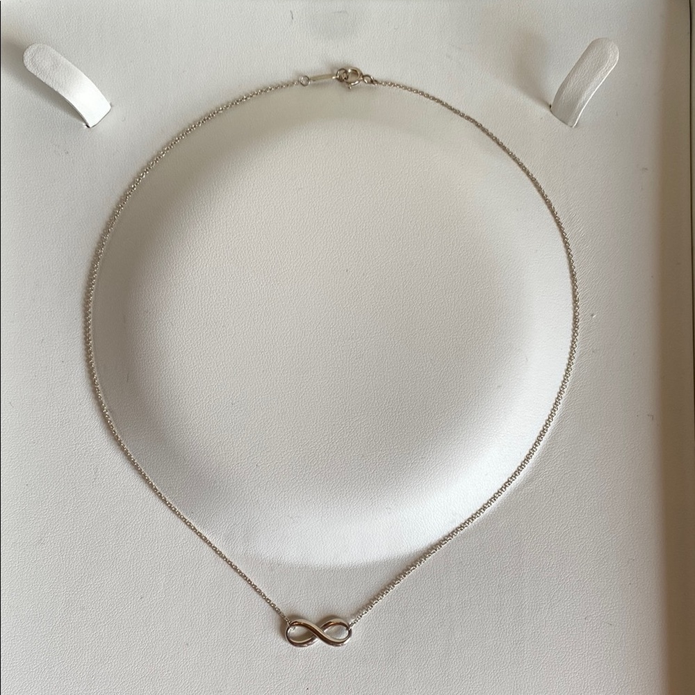 Tiffany & Co. Infinity Necklace Sterling Silver 16 inches